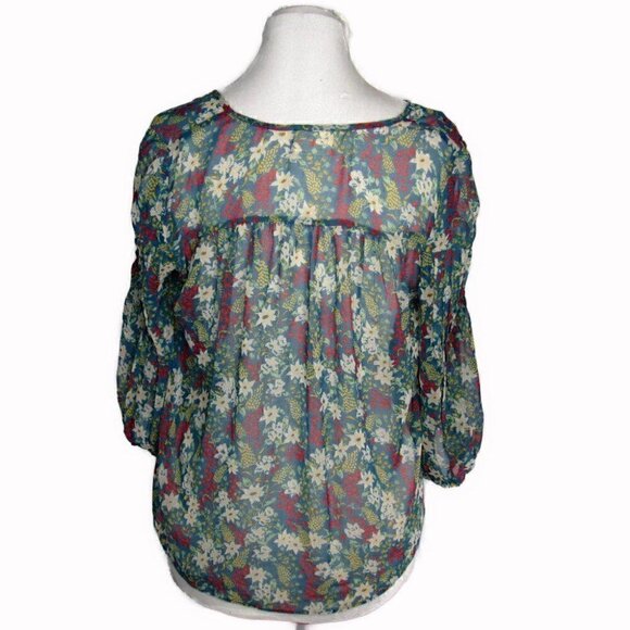 Pins & Needles Sheer BohoFloral Top - Picture 6 of 6